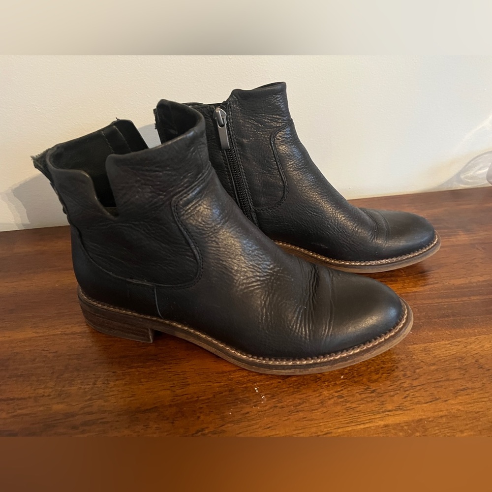 Franco Sarto Black Leather Ankle Booties